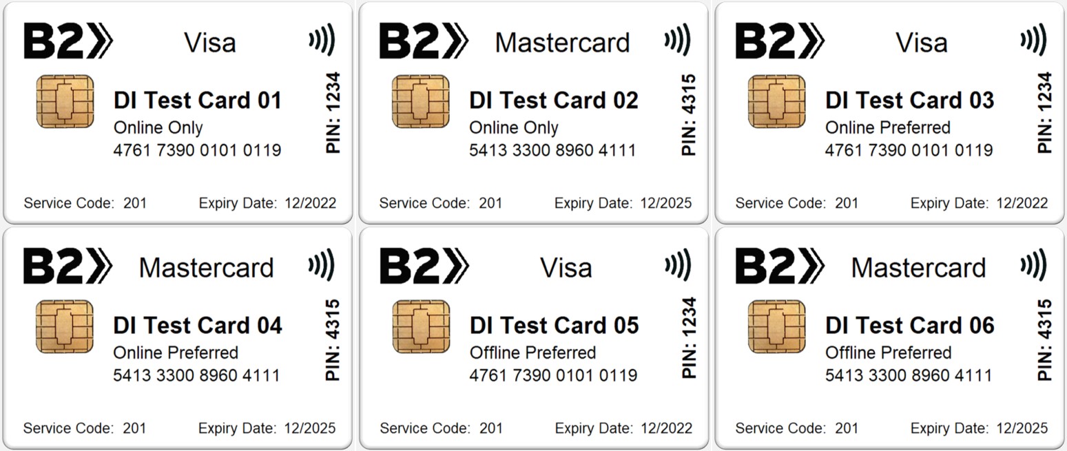 B5PS  EMV Test Card Sets // B5